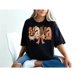 Mama T-Shirt, Cute Pumpkin Season Tee for Moms, Thanksgiving Graphic Shirt for Women,  Funny Mama  Outfit Idea, Cozy Gift for Mother or Mom-to-Be