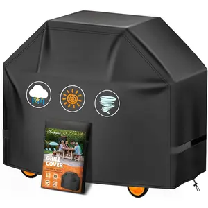Grill Cover 40 Inch - Small Gas BBQ Cover for Outdoor Grill - 600D Outside Barbecue Covers  Heavy Duty for Weber, Dyna-glo, Char-Broil, Nexgrill, Brinkmann, Monument and More