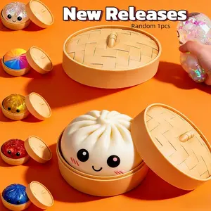 Crystal Slime Dumpling Squishies, Glitter Dumpling Mystery Box, Colorful Stress Balls, Fidget Sensory Toy, Easter Basket Stuffers