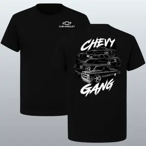 Chevy Gang Lowered Trucks T Shirt, 2 Sides, Chevrolet Silverado Custom Pickup Tee