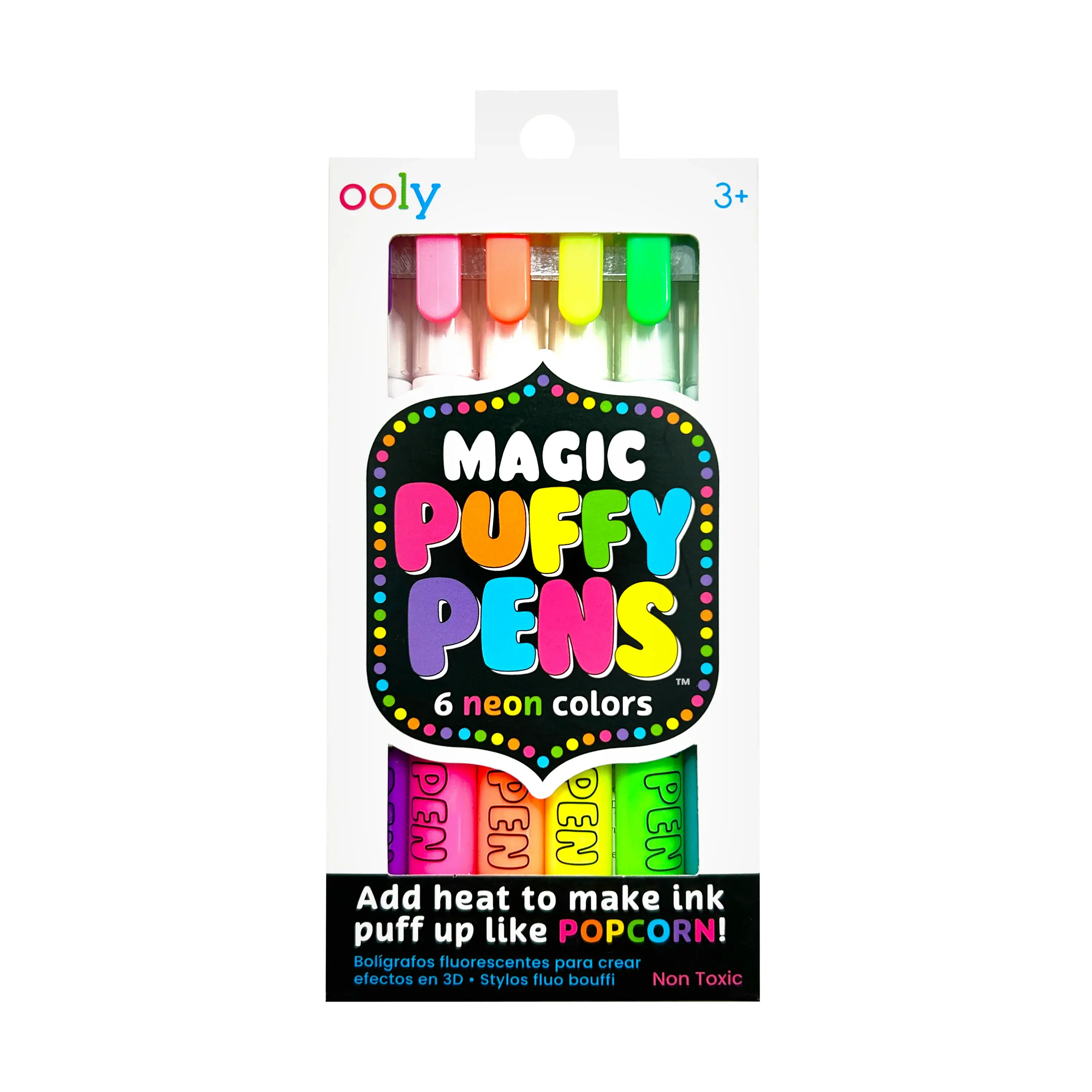 Magic Puffy Pens - Neon - Set of 6 Magic Puffy Pens - Neon - Set of 6