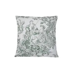 Maison d' Hermine Decorative Pillow Covers 18 x 18 Inch SquareThrow Pillow Covers with Zipper - Chair, Couches, Sofas, Bedroom, Home - Gifts for Mothers Day (The Miller - Antique Green)