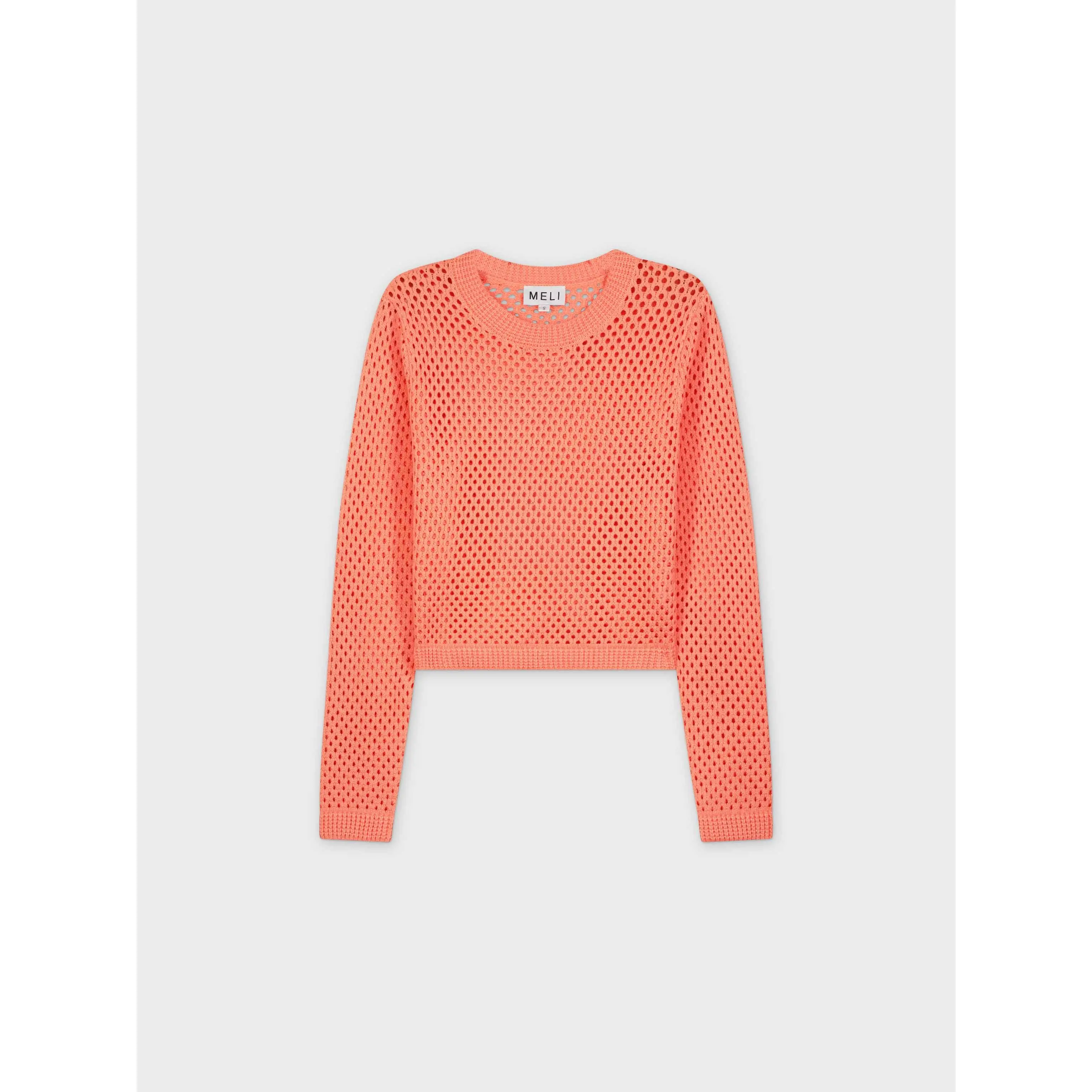 CROCHET SWEATER-SALMON