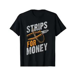 Men's Cotton T-Shirt - Menswear, Round Neck, Short Sleeve, Fun Powerline Print, Casual Fit, Machine Washable, Streetwear Style, Ideal Father's Day Gift for Electricians