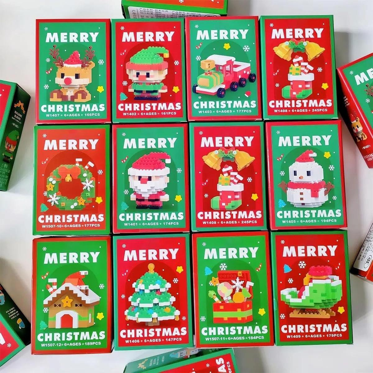 Christmas Advent Calendar Building Blocks | 24or12 Days Countdown Blind Box, 24-in-1 Xmas Bricks Kit, 12-in-1 Building Block Decorations, Santa & Christmas Tree Building Toy, Kids Holiday Gift,A wide range of styles to choose