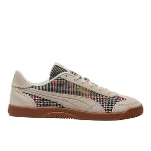 PUMA Mens Club 5V5 Lux Plaid Lace Up Sneakers Shoes Casual - Beige