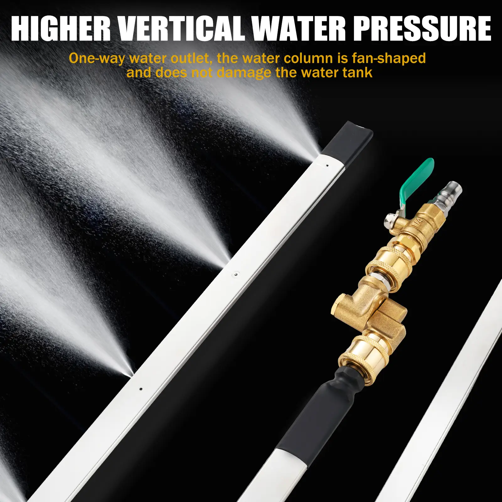 24'' Portable Radiator Cleaning Wand, 4500 PSI Radiator Flush and Cleaner Tool, Quick Cleaning, Two 1/4'' Quick Coupler, Radiator Pressure Washer Tool