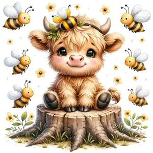 Cute Cow Pattern DIY Diamond Arts Colorful Painting Kit without Frame, DIY 5D Diamond Arts Colorful Painting Kit, Wall Art Decor for Home