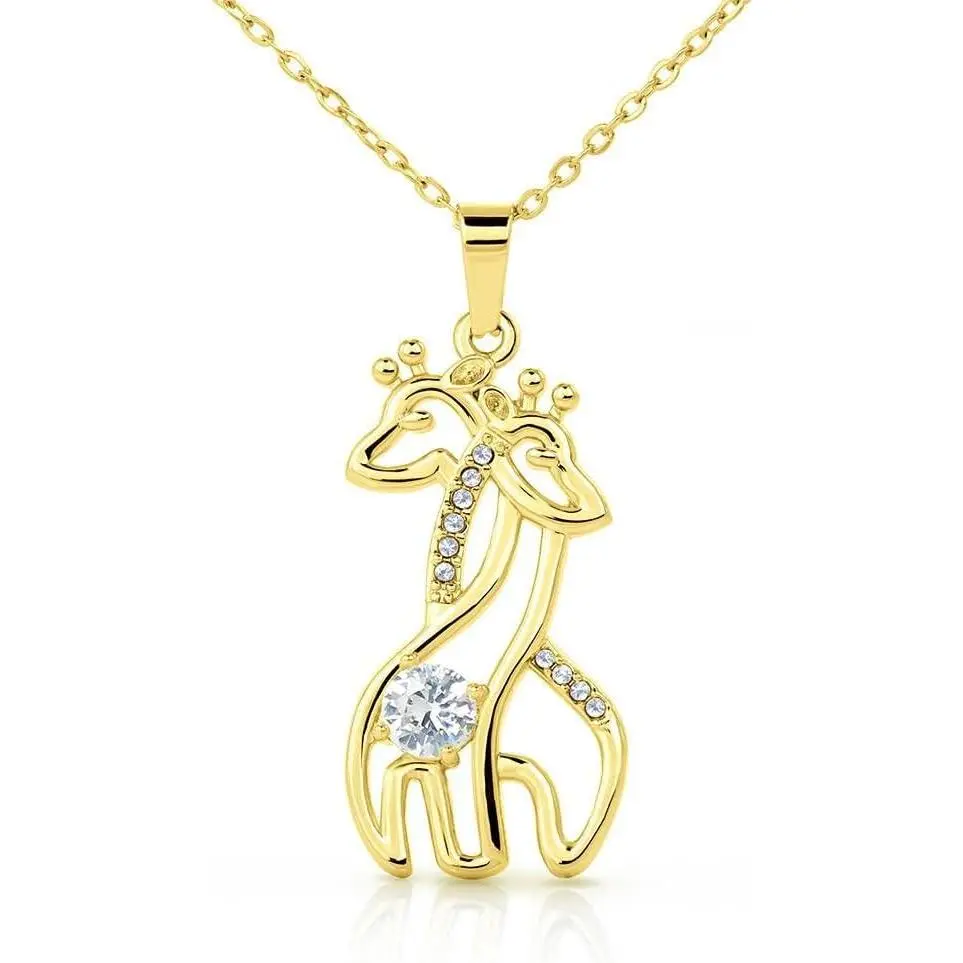 Giraffe Necklace for Women – Funny Friendship Gift with Cubic Zirconia Pendant