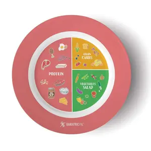 Bariatric Portion Control Plate by BariatricPal 2.0 - Pink (Gift)