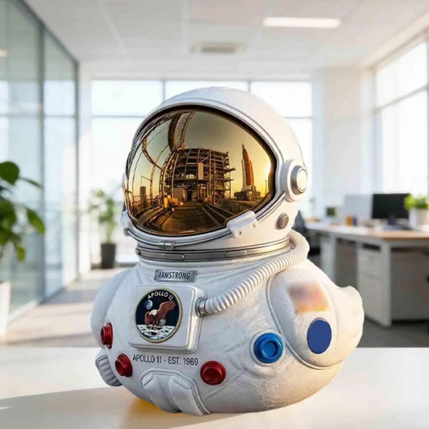 Nasa Artemis Ii Mission Astronaut Duck Figurine, Collectible Space-Themed Decorative Item, Ideal Gift for Space Enthusiasts