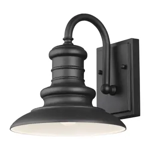 Redding Station One Light Outdoor Wall Lantern Textured Black