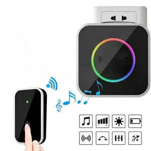 Summer Gift: Smart Wireless Doorbell, 1000Ft Range, 52 Chimes, Colorful LED, Adjustable Volume, IP55 Waterproof, Lithium Battery, Wireless with Chime, Easy-Install Home Security System