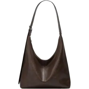 Slouchy Tote Bags for Women Retro Vegan Leather Shoulder Crossbody Bag Faux Leather Handbag Purse Satchel Soft Leather Bag