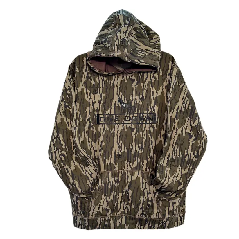 Onedownra Bottomland Logo Hoodie, Camo Pattern Hunting Hoodie, Duck Camo Hoodie, Camo Shirt, Gift For Men