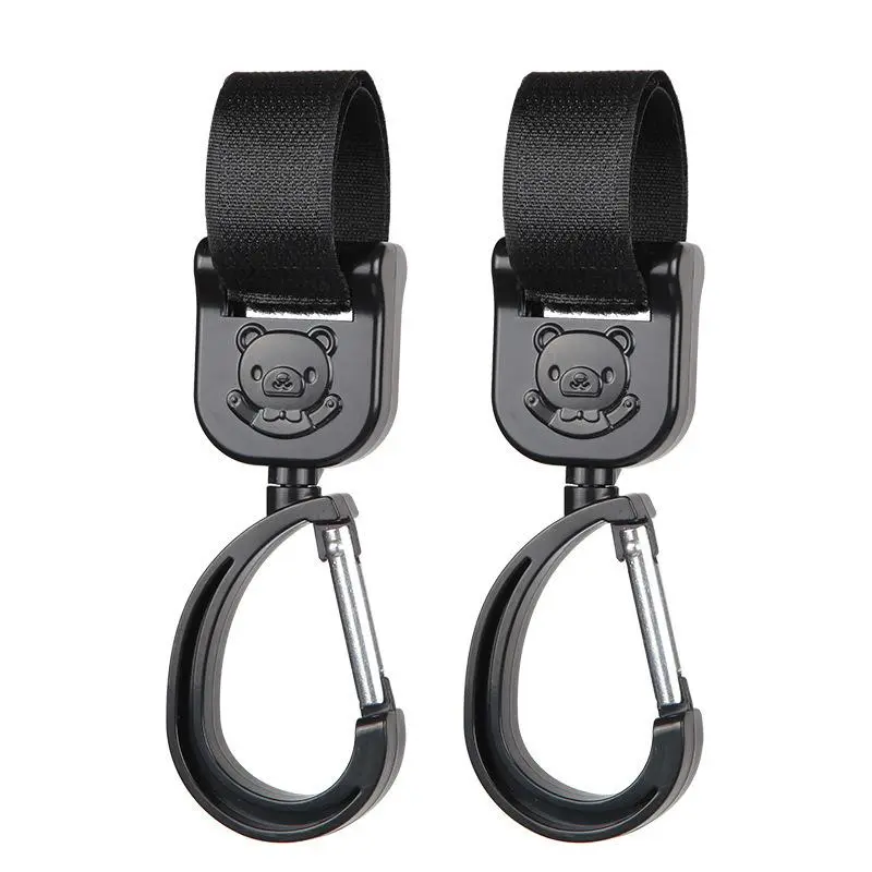 360 Degree Rotatable Stroller Hook, 2 Counts Baby Stroller Hook, Multifunctional Stroller Accessories, Stroller Connectors, Clips, Stroller Attachment