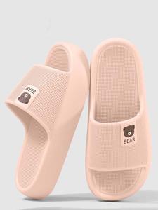 Women's Summer Casual Home Slippers, Thick Sole Comfortable Couple Lightweight Durable Toe-Exposed Men's Sandals, Eva Material, Non Slip Slippers