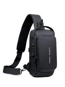men's summer casual letter design zipper crossbody bag as gift, waist bag, adjustable strap belt bag for travel, durable multi-functional fabric chest bag for daily, couples gifts, travel essentials
