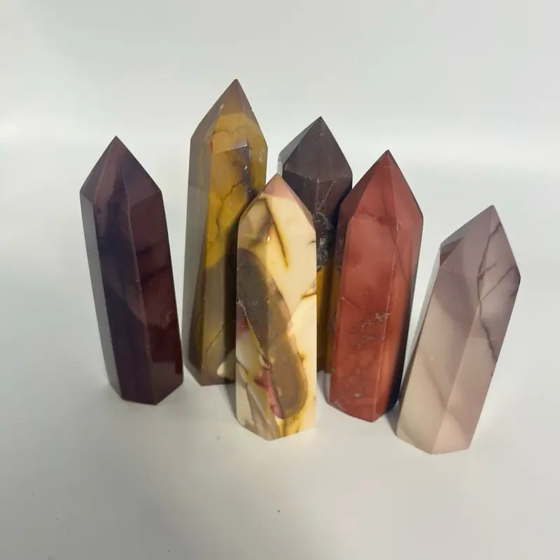 Small Mookaite Jasper Tower Intuitively Chosen Polished Jasper Point Earth Energy Crystal for Healing and Meditation fast