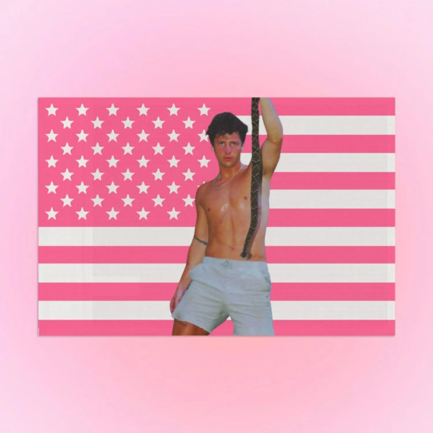 Rob Rausch Love Island Season 6 Geometric Synthetic Tapestry Flag - Light Peach, 40x30in (102x76cm), Strong French Country Home Decor for Indoor & Outdoor Room Use, Outdoors