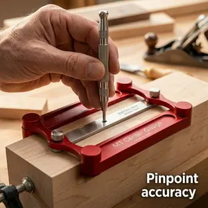 Woodworking Straight Hole Positioning Tool, Round Mortise/Tenon Alignment Tool, Wood Dowel Drilling Tool