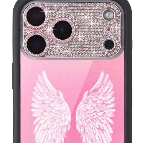 Bling Rhinestone Smartphone Camera Protector - Peel-Stick Easy Application, Scratch-Resistant, Removable - Offers Protection, Smartphone Protective & Phone Accessory Compatible Cellphone Accessory (Pink)