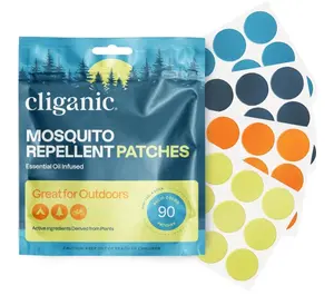Cliganic Mosquito Repellent Stickers (90 Pack) - Patches for Kids & Adults, Natural DEET-Free, Citronella Essential Oil Infused