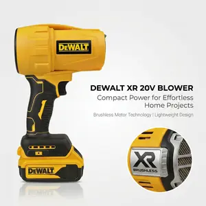 DEWALT 20V MAX XR Brushless Handheld Blower | Bare Tool Concrete Dust & Debris Cleanup For Jobsite Yard Garage | Cordless Axial Blower | 450 CFM Air Volume & 125 MPH Air Speed With Concentrator Nozzle