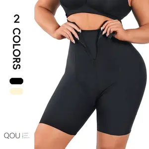 QOU Seamless High-Performance Shorts - Zipper Style, Lightweight, All-Day Comfort - Core Control Shapewear - High-Waisted Underwear.