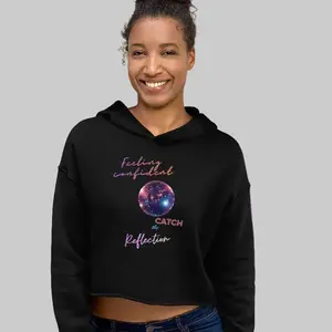Feeling Confident Disco Cropped Hoodie