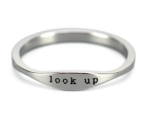 "LOOK UP" LIMITED EDITION THUMB RING - SILVER