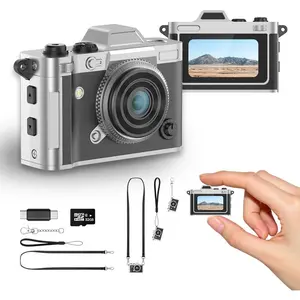 Camera, 1080P Small Retro Digital Camera with 32GB Card, Portable   Compact  Cameras, Pocket-Size Video Recorder for Travel, Birthday , Party, Daily Moments, Black