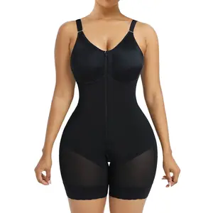 Women's Colombian Shapewear, Tummy Control Butt Lifter Bodysuit with Zipper Crotch, Detachable Shoulder Straps, Spring Statements Collection Women's Bodysuit, Compression Bodysuit for Women