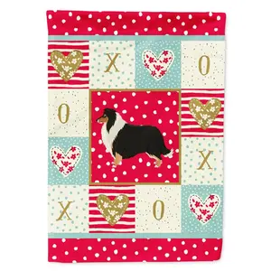 212 MAIN Collie Love Garden Flag, 11x0.01x15 in, Double-Sided Fade-Resistant Garden Decor & Accessories for Home Improvement, Garden Accessories