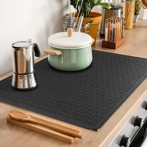 Premium Silicone Electric Stove Top Cover Anti-Slip Glass Cooktop Protector Heat Resistant Mat Extra Counter Space Heat-Resistant Silicone Stove Cover dish non-slip silicon Water Proof Sturdy Modern Grey Kitchen Coasters outdoorfun
