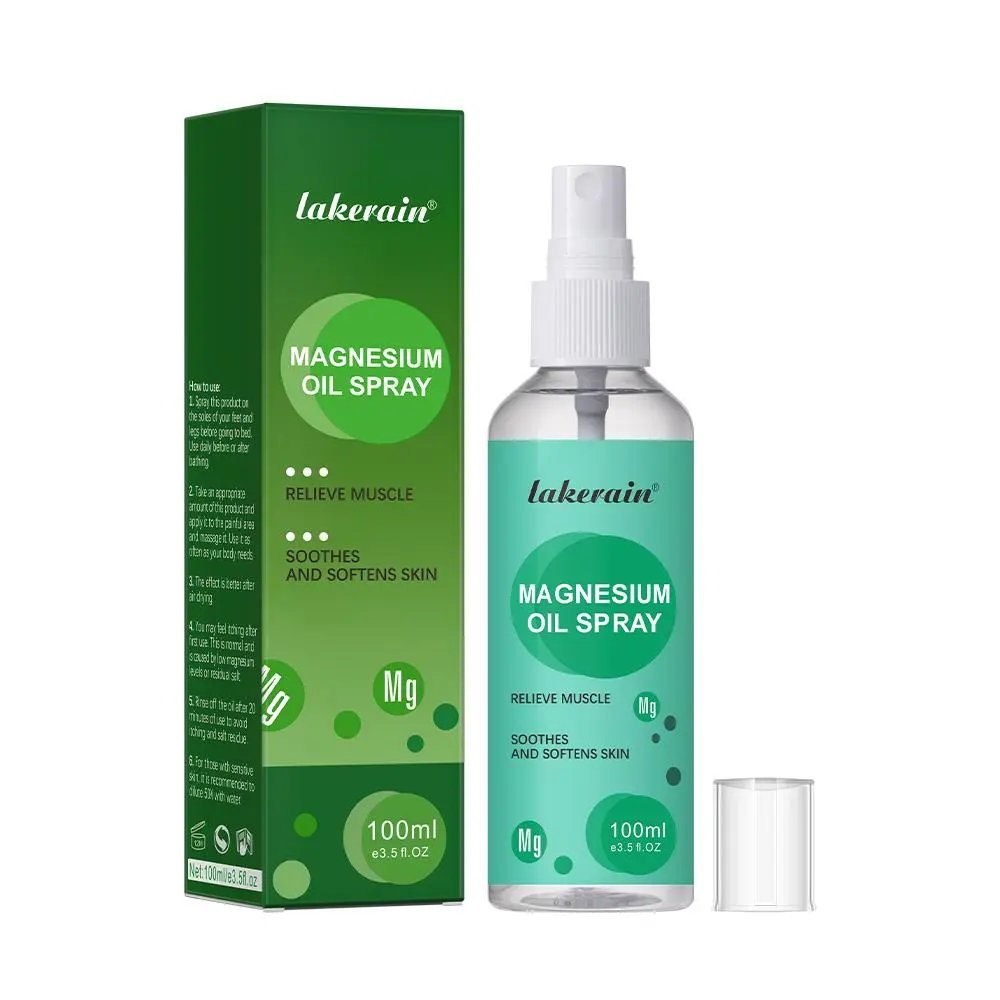 100ml Magnesium Oil Spray, Topical Magnesium Oil, Remedy Massage Oil for Body Care, Body Massage Oil for Women & Men