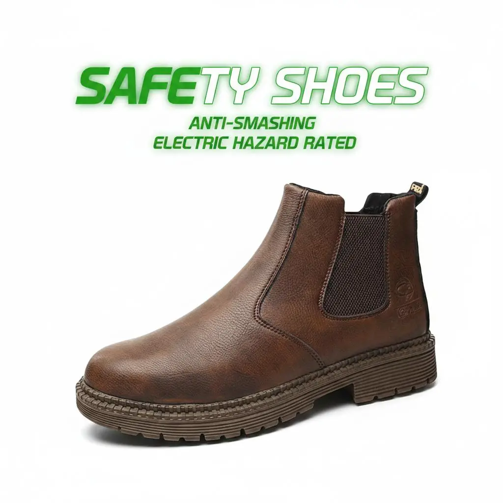 Splash Resistant Work Shoes Unisex, Waterproof Safety Sneakers, Anti Slip, Puncture Proof and Smash Resistant for Warehouse, Logistics and Delivery