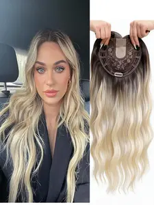 Instant Volume Hack! 22" Wavy Clip-In Hair Topper with Bangs | Premium Kanekalon | Natural Soft Texture | Perfect for Thinning Hair | All-Day Comfort & Confidence