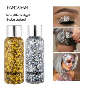 HANDAIYAN Long Lasting Glitter Gel for Face and Body 32ml Intense Shimmer Metallic Sparkle Eye Glitter Gel Perfect for Stage Party Festival Makeup 41.5g Optional