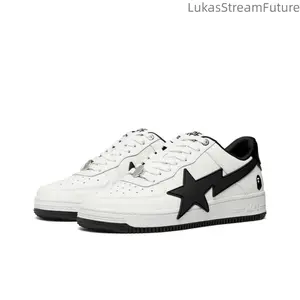 White and black color. Comfortable and casual. Wear-resistant. Low heel. Sneakers. Men's style