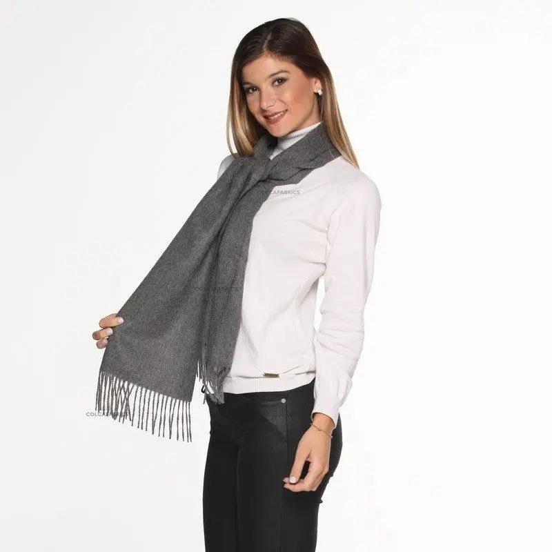 Peruvian 100% Baby Alpaca Wool Scarf for Men & Women - Reversible, Soft & Warm Winter Accessory for Casual Wear, Travel & Rain - 70 x 12 in, Walking, Carefully Woven, 70In, One Size