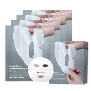 8 Pack  Deep Collagen Overnight Mask.Facial Hydrogel Masks with low molecular weight collagen for elasticity, firming, and moisturizing Hydrate Skincare