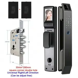 3D Face Recognition Unlock Digital Door Lock With Camera FIngerprint Password Unlock Keyless Electronic Door Lock, Face Scan