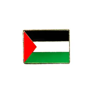 Palestine Flag (rectangle) Hard Enamel Badge / Pin / Brooch with premium backing