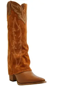 Dingo Women's Women'S Wild Horses Tall Western Boot Snip Toe - Di2280-Brn