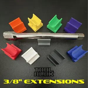 3/8 Drive Extension Blok (10 Pack) By Toolblok Modular Magnetic Tool Organizer