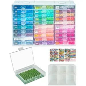Diamond Art Trays with Lids, 30PCS Diamond Painting Trays with Lids ＆ Diamond Painting Storage, Diamond Painting Accessories for Diamond Art Beads (1 Pack)
