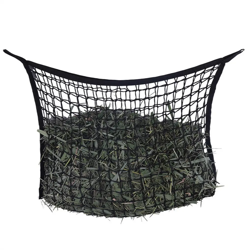 Large Capacity Durable Hay Bag with Handle, 1 Count Slow Feed Net for Equines, Hay Feeder Bag for Horses, Sheep, Donkeys, Feeding Tools