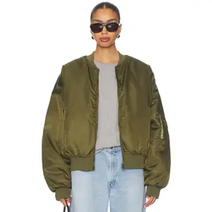 LIONESS Essential Bomber Jacket in Mineral
