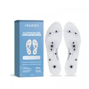 Houkea Foot Acupressure Insoles Relieve Discomfort Foot Care Pads Durable Breathable Foot Care Massage Insoles